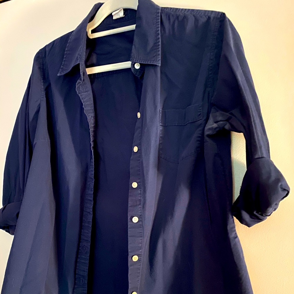 Navy Blue J Crew button down
